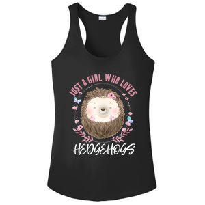 Just A Who Loves Hedgehogs Forest Animal Cute Hedgehog Gift Ladies PosiCharge Competitor Racerback Tank