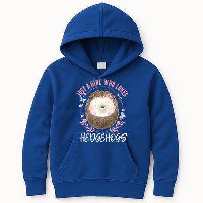 Just A Who Loves Hedgehogs Forest Animal Cute Hedgehog Gift Kids Hoodie
