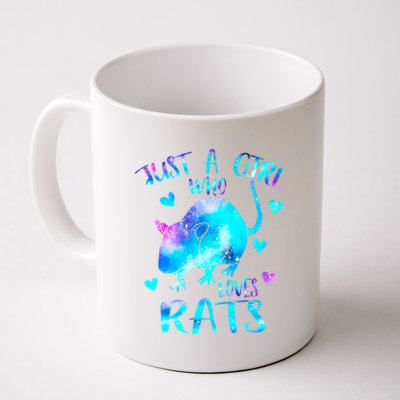 Just A Who Loves Rats Cute Rat Lover Galaxy Theme Meaningful Gift Coffee Mug