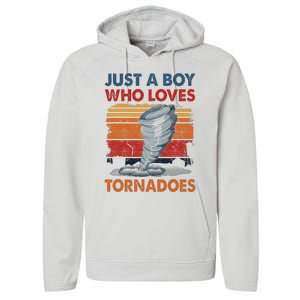 Just A Who Loves Tornado Performance Fleece Hoodie