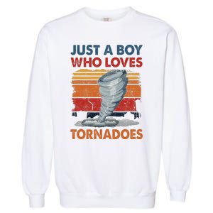 Just A Who Loves Tornado Garment-Dyed Sweatshirt