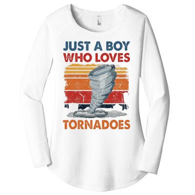 Just A Who Loves Tornado Women's Perfect Tri Tunic Long Sleeve Shirt