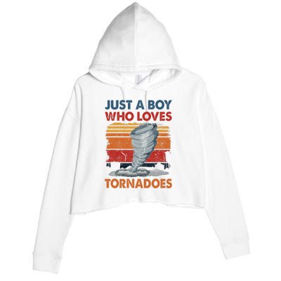 Just A Who Loves Tornado Crop Fleece Hoodie