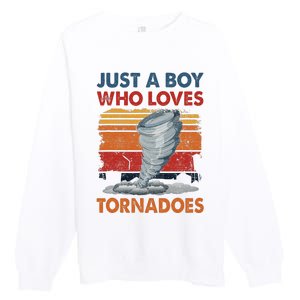 Just A Who Loves Tornado Premium Crewneck Sweatshirt