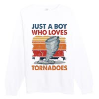 Just A Who Loves Tornado Premium Crewneck Sweatshirt