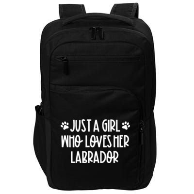 Just A Who Loves Her Labrador Dog Mom Labrador Lovers Gift Impact Tech Backpack