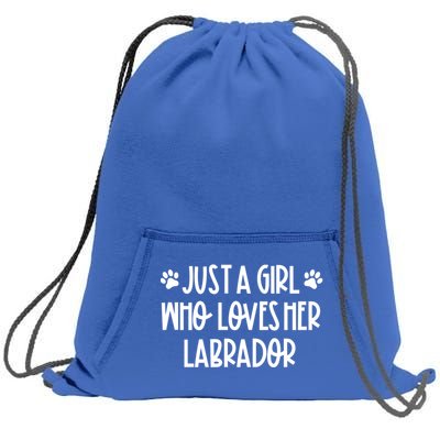 Just A Who Loves Her Labrador Dog Mom Labrador Lovers Gift Sweatshirt Cinch Pack Bag