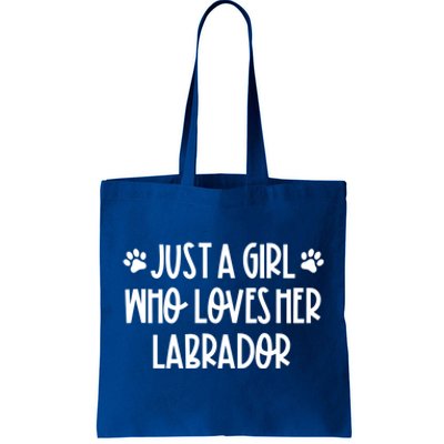 Just A Who Loves Her Labrador Dog Mom Labrador Lovers Gift Tote Bag