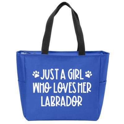 Just A Who Loves Her Labrador Dog Mom Labrador Lovers Gift Zip Tote Bag