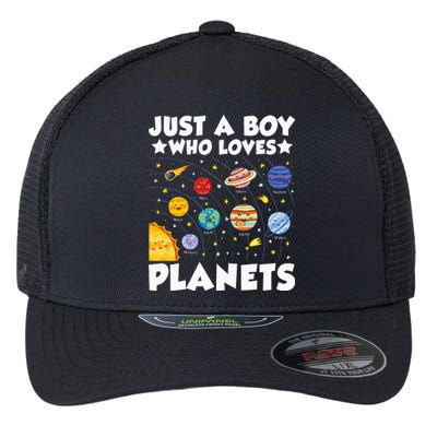 Just A Who Loves Planets Solar System Space Science Geek Flexfit Unipanel Trucker Cap