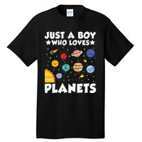 Just A Who Loves Planets Solar System Space Science Geek Tall T-Shirt