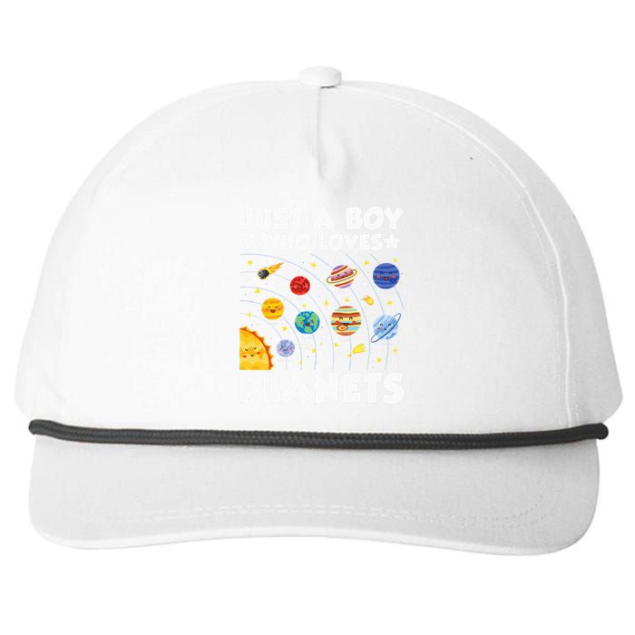 Just A Who Loves Planets Solar System Space Science Geek Snapback Five-Panel Rope Hat