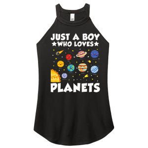 Just A Who Loves Planets Solar System Space Science Geek Women's Perfect Tri Rocker Tank