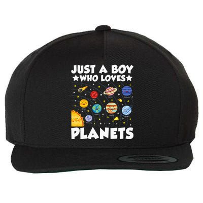 Just A Who Loves Planets Solar System Space Science Geek Wool Snapback Cap