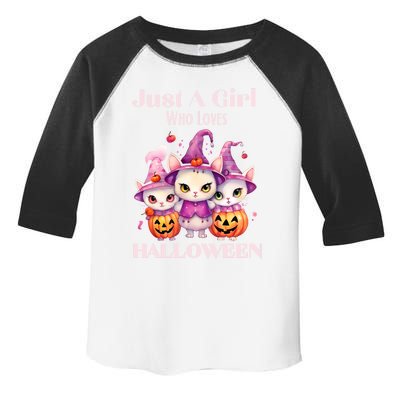 Just A Who Loves Halloween Cute Cat Pumpkin Gift Toddler Fine Jersey T-Shirt