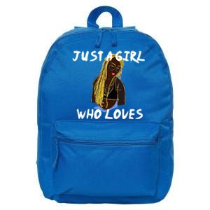 Just A Who Loves African American Anime Gift 16 in Basic Backpack