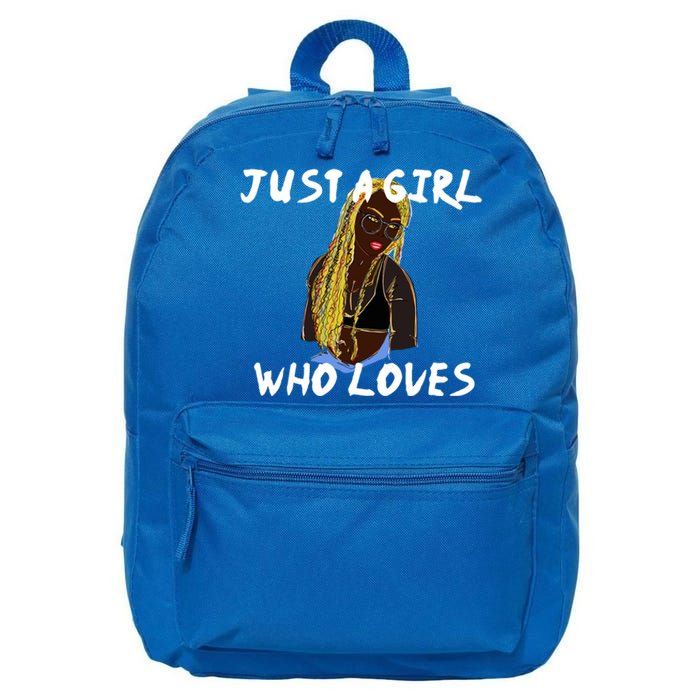 Just A Who Loves African American Anime Gift 16 in Basic Backpack