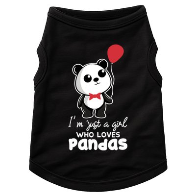 Just A Who Loves Pandas Panda Meaningful Gift Funny Gift Doggie Tank