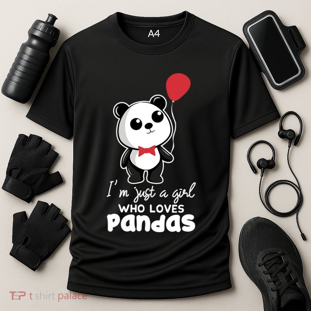Just A Who Loves Pandas Panda Meaningful Gift Funny Gift Performance Shirt