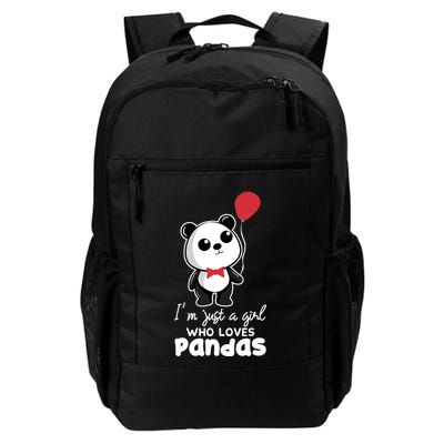 Just A Who Loves Pandas Panda Meaningful Gift Funny Gift Backpack