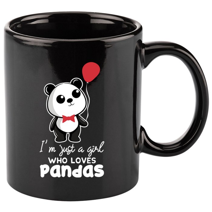 Just A Who Loves Pandas Panda Meaningful Gift Funny Gift 11oz C Handle Ceramic Mug
