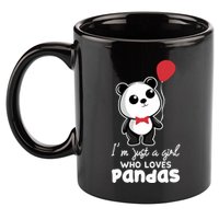 Just A Who Loves Pandas Panda Meaningful Gift Funny Gift 11oz C Handle Ceramic Mug