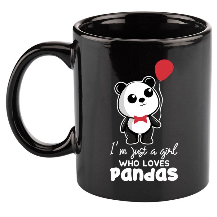 Just A Who Loves Pandas Panda Meaningful Gift Funny Gift 11oz C Handle Ceramic Mug