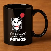 Just A Who Loves Pandas Panda Meaningful Gift Funny Gift 11oz C Handle Ceramic Mug