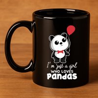 Just A Who Loves Pandas Panda Meaningful Gift Funny Gift 11oz C Handle Ceramic Mug