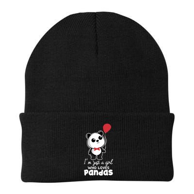 Just A Who Loves Pandas Panda Meaningful Gift Funny Gift Beanie