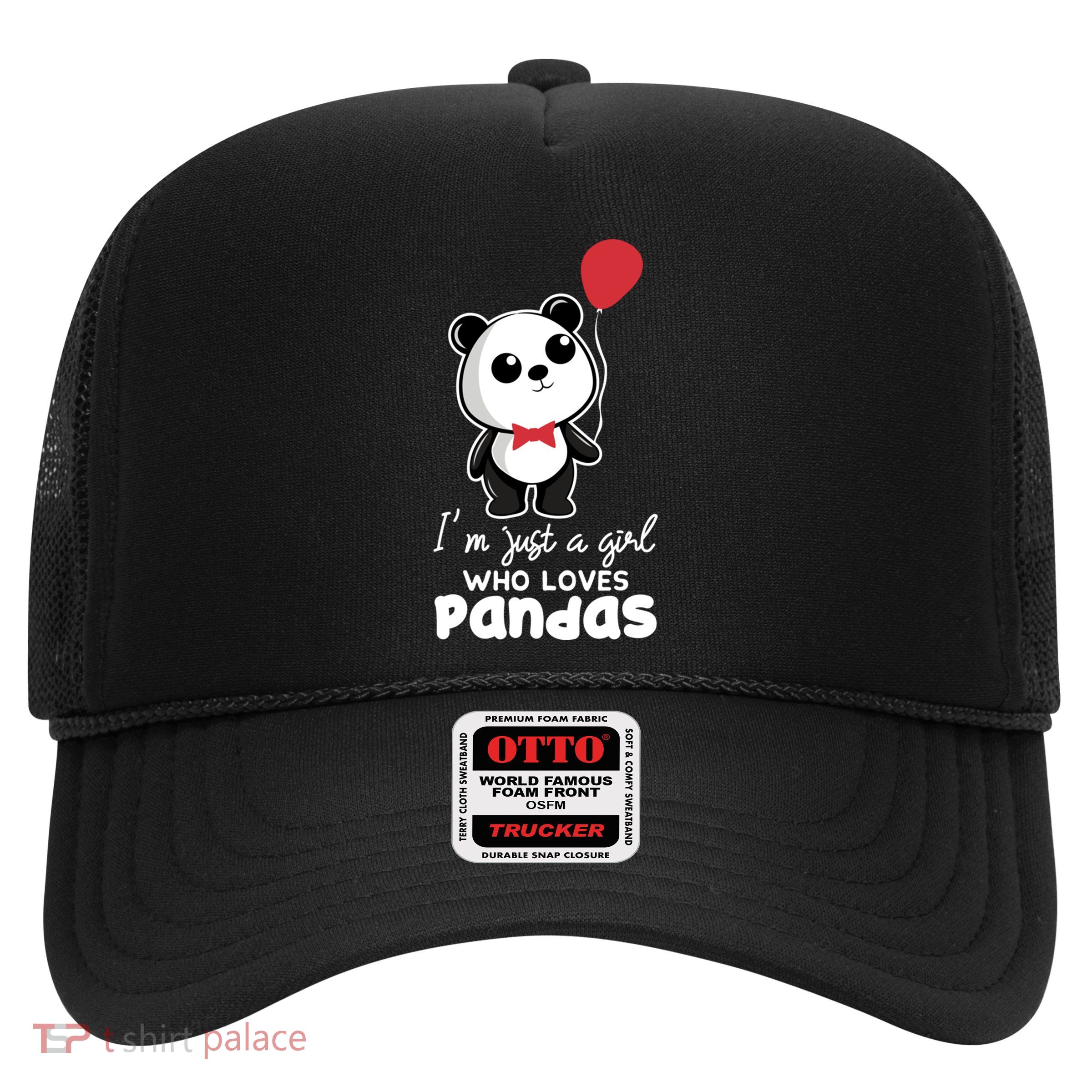 Just A Who Loves Pandas Panda Meaningful Gift Funny Gift Trucker Hat