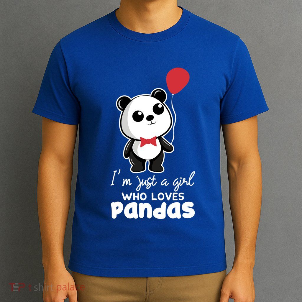 Just A Who Loves Pandas Panda Meaningful Gift Funny Gift T-Shirt