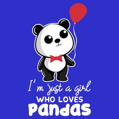 Just A Who Loves Pandas Panda Meaningful Gift Funny Gift T-Shirt