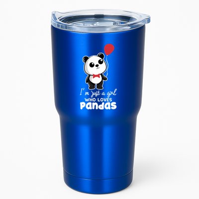 Just A Who Loves Pandas Panda Meaningful Gift Funny Gift Tumbler
