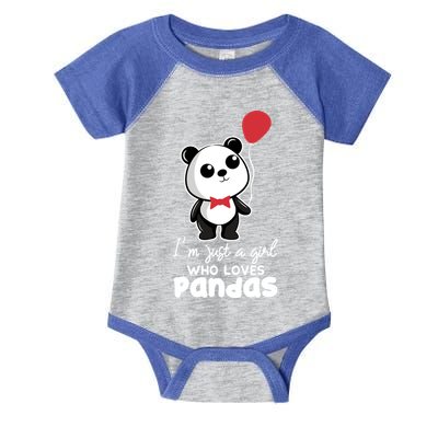 Just A Who Loves Pandas Panda Meaningful Gift Funny Gift Infant Baby Jersey Bodysuit