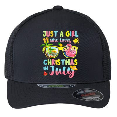 Just A Who Loves Christmas In July Summer Flexfit Unipanel Trucker Cap