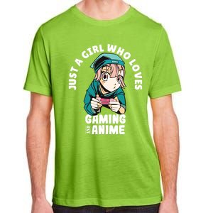 Just A Who Loves Anime And Gaming Gamer Anime Merch Gift Adult ChromaSoft Performance T-Shirt