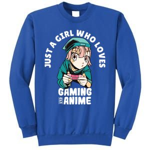 Just A Who Loves Anime And Gaming Gamer Anime Merch Gift Sweatshirt