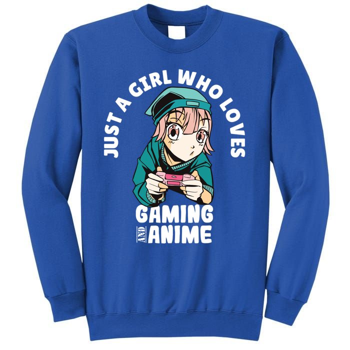 Just A Who Loves Anime And Gaming Gamer Anime Merch Gift Sweatshirt