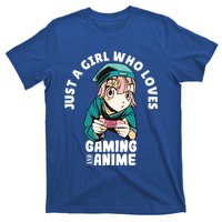 Just A Who Loves Anime And Gaming Gamer Anime Merch Gift T-Shirt