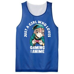 Just A Who Loves Anime And Gaming Gamer Anime Merch Gift Mesh Reversible Basketball Jersey Tank