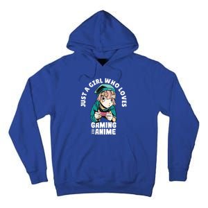 Just A Who Loves Anime And Gaming Gamer Anime Merch Gift Tall Hoodie