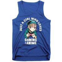 Just A Who Loves Anime And Gaming Gamer Anime Merch Gift Tank Top