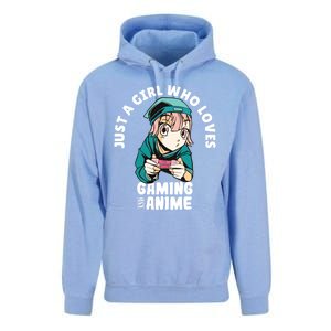 Just A Who Loves Anime And Gaming Gamer Anime Merch Gift Unisex Surf Hoodie