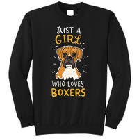 Just A Who Loves Boxers Dog School Gift Sweatshirt