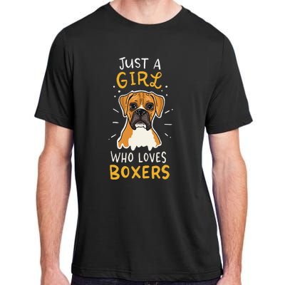 Just A Who Loves Boxers Dog School Gift Adult ChromaSoft Performance T-Shirt