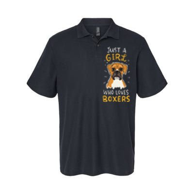 Just A Who Loves Boxers Dog School Gift Softstyle Adult Sport Polo