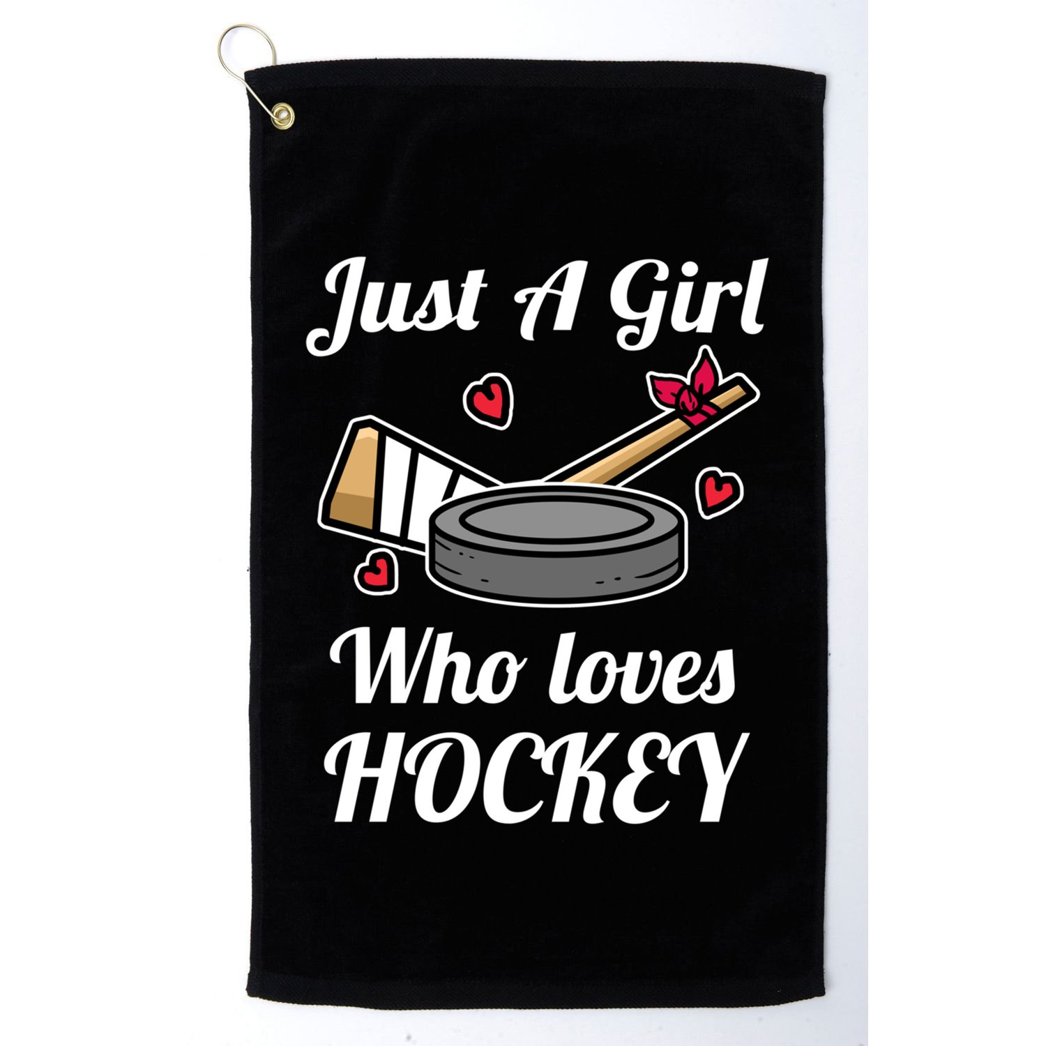 Just A Who Loves Hockey Ice Hockey Jersey Meaningful Gift Golf Towel
