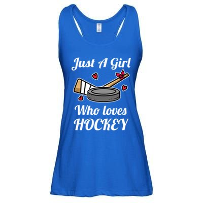 Just A Who Loves Hockey Ice Hockey Jersey Meaningful Gift Ladies Essential Flowy Tank