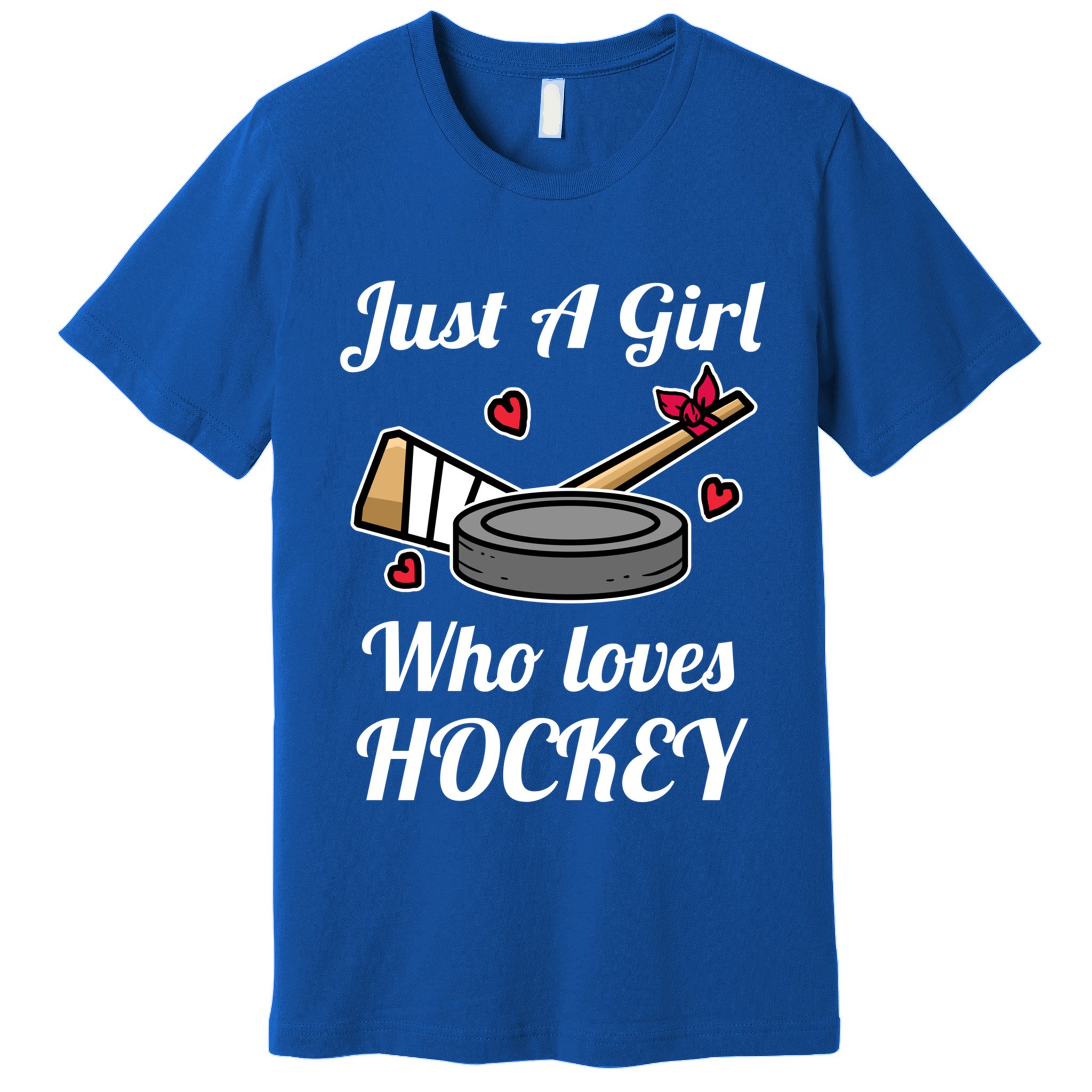 Just A Who Loves Hockey Ice Hockey Jersey Meaningful Gift Premium T-Shirt
